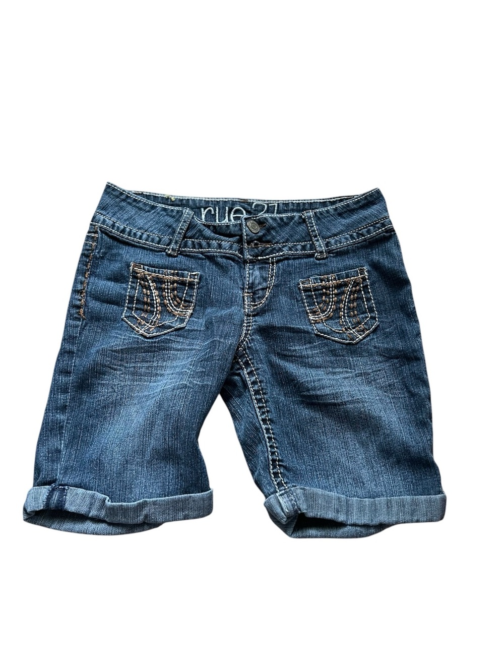 🆕Rue21 Dark Blue Denim Bermuda Shorts